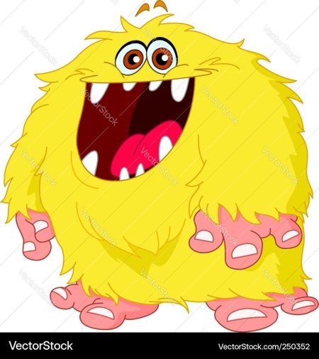 Монстрик Пушистик желтый