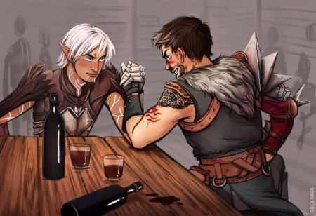 Dragon age 2 Фенрис и Хоук