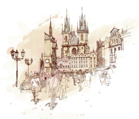 Средневековая Прага Староместская площадь