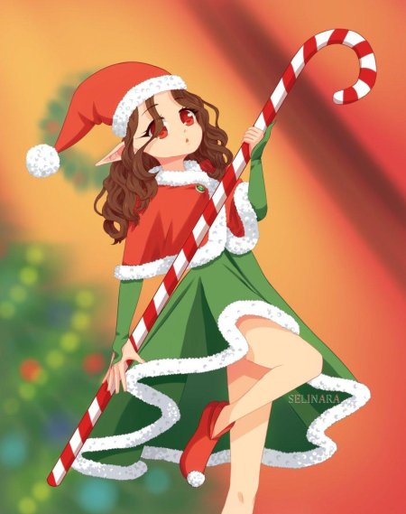 Аниме девочки новый год