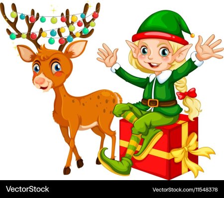 Рождественский Эльф вектор