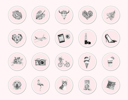 Иконки для инстаграмма актуальное в одном стиле