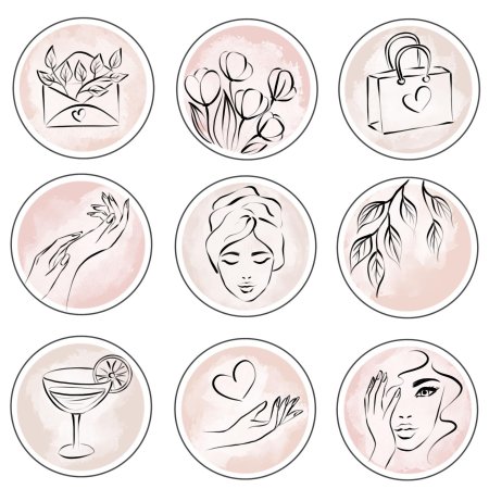 Иконки для актуального Бьюти мастера