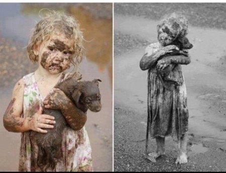 Ребенок испачкался в грязи