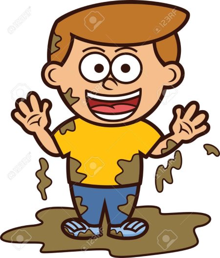 Грязный мультяшка