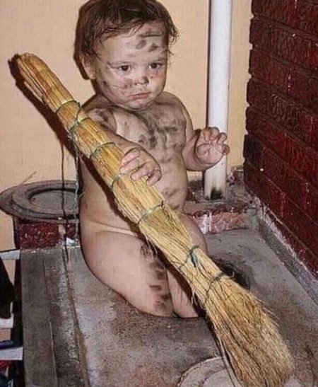 Смешные дети измазанные