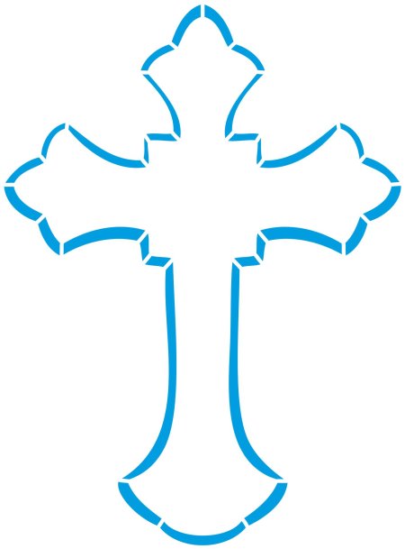 Крест трафарет