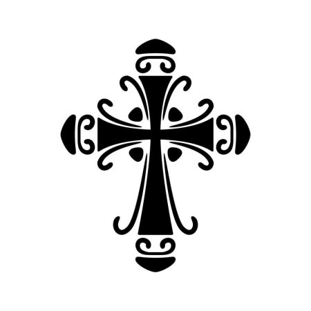 Крест Византийский православный вектор