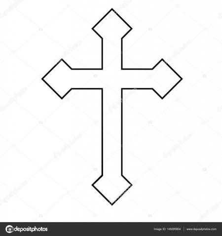 Восьмиконечный православный крест вектор