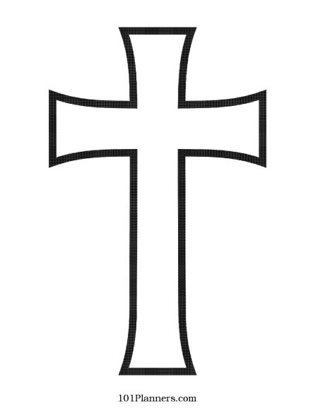 Крест трафарет