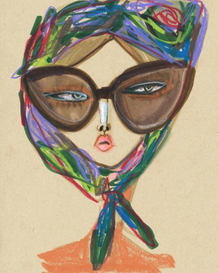 Модные очки арт