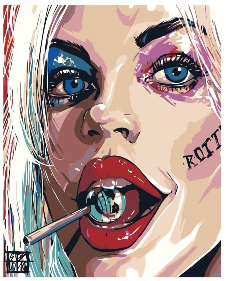 Картина по номерам Харли Квинн и Джокер