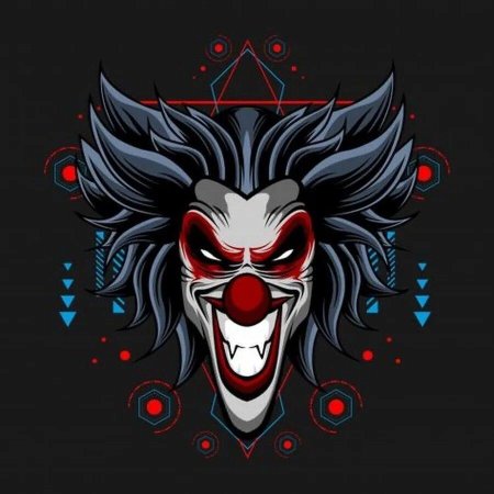 Логотип злой клоун