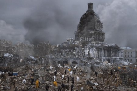 Разрушенный Капитолий США