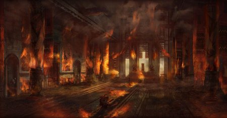 Горящий город