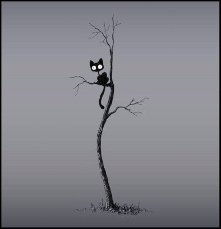 Кошки на дереве