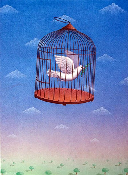 Турецкий художник Гюрбюз Доган птица