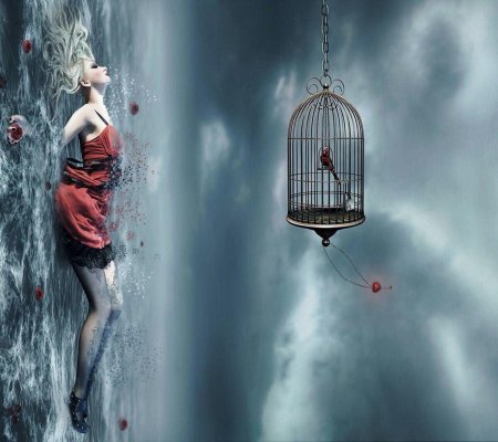 Девушка в клетке