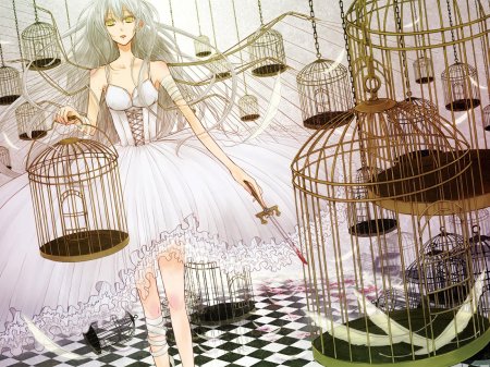 Девушка в клетке