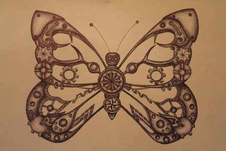Бабочка в стиле стимпанк