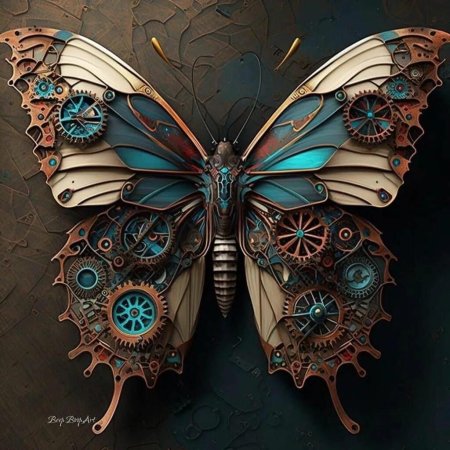 Стимпанк бабочка