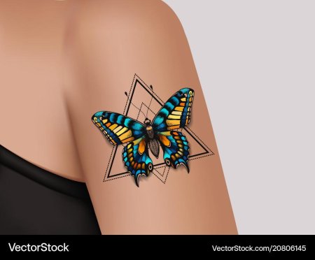 Тигр бабочка тату