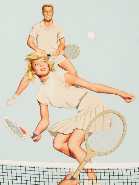 Теннисист ретро