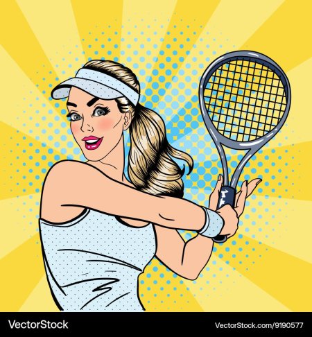 Теннисистка рисунок