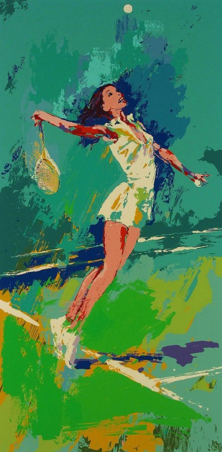 Теннис акварель