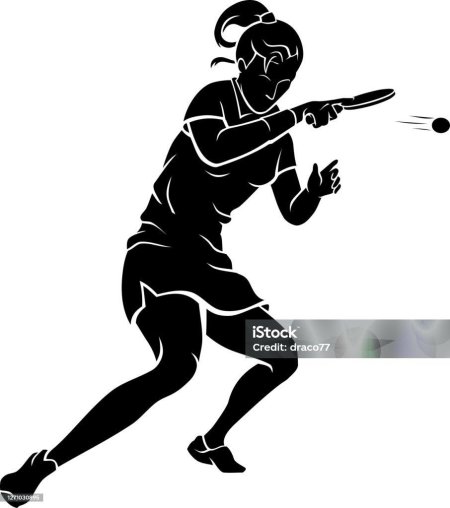 Настольный теннис силуэт