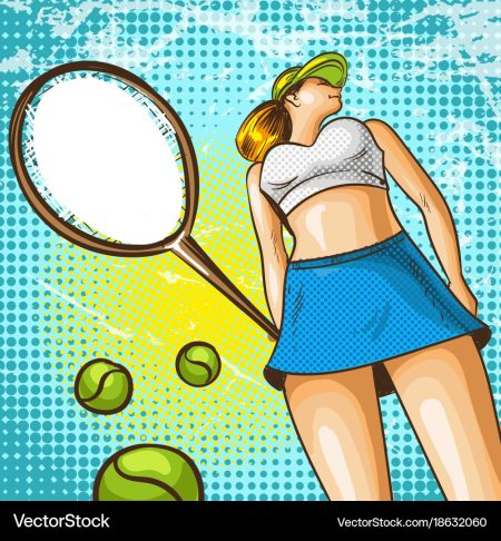 Теннисистка рисунок