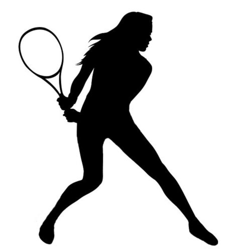 Теннисистка со спины