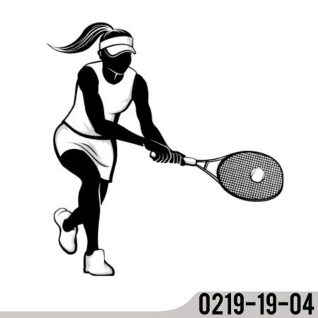 Теннисистка силуэт