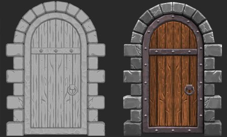 Средневековая дверь