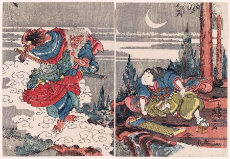 Японские Гравюры Тэнгу