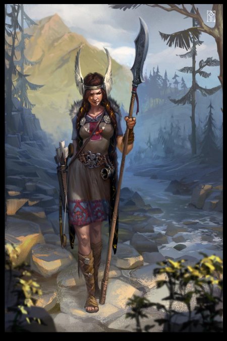 Валькирия воительница Викинги арт