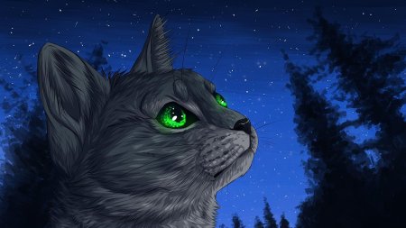 Коты Воители синяя звезда арт