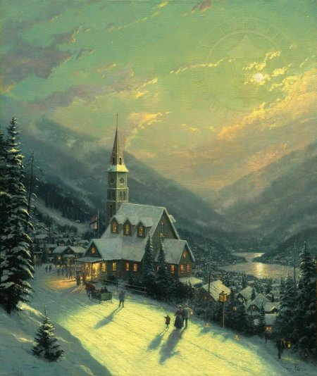 Американский художник Томас Кинкейд Рождество