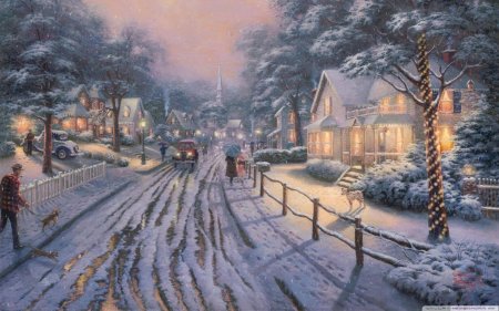 Томас Кинкаде зимний пейзаж