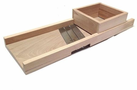 Шинковка для капусты деревянная с коробом 3 ножа 1032