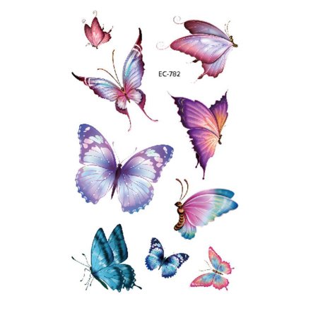 Бабочки наклейки и тату