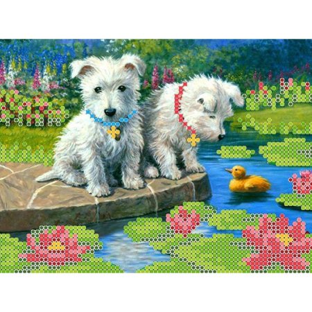 Вышивка бисером собаки