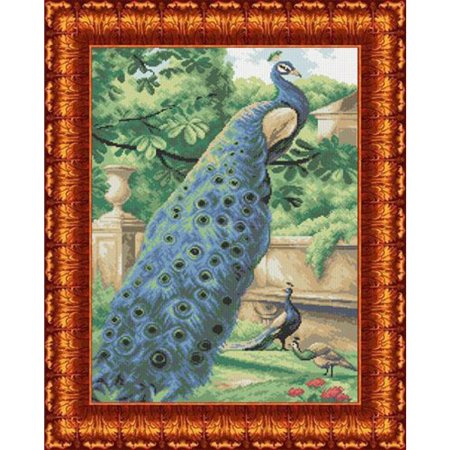 Вышивка крестом Павлины