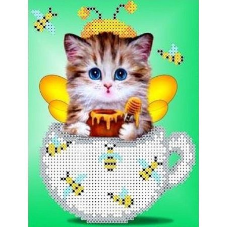 Каролинка котенок бисером