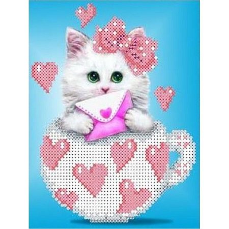 Валентинка из бисера