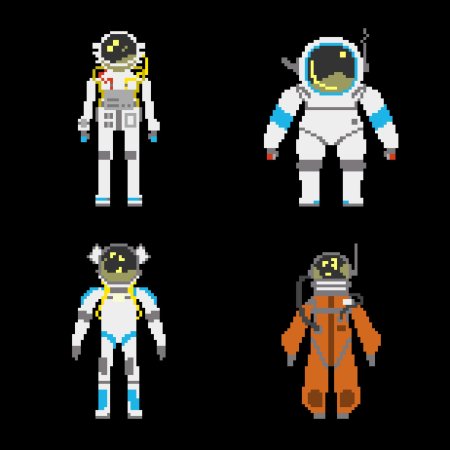 Пиксельный космонавт