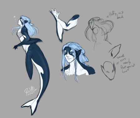 Русалка акула референс