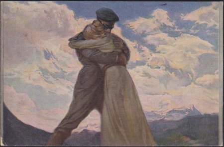 Девушка провожает солдата на войну