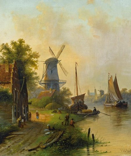 Голландский пейзаж Ян Якоб Спохлер