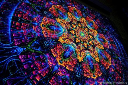 Гобелен психоделика ультрафиолет